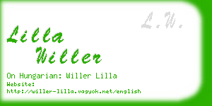 lilla willer business card